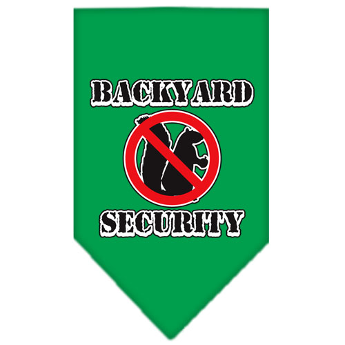 Backyard Security Screen Print Bandana Emerald Green Large